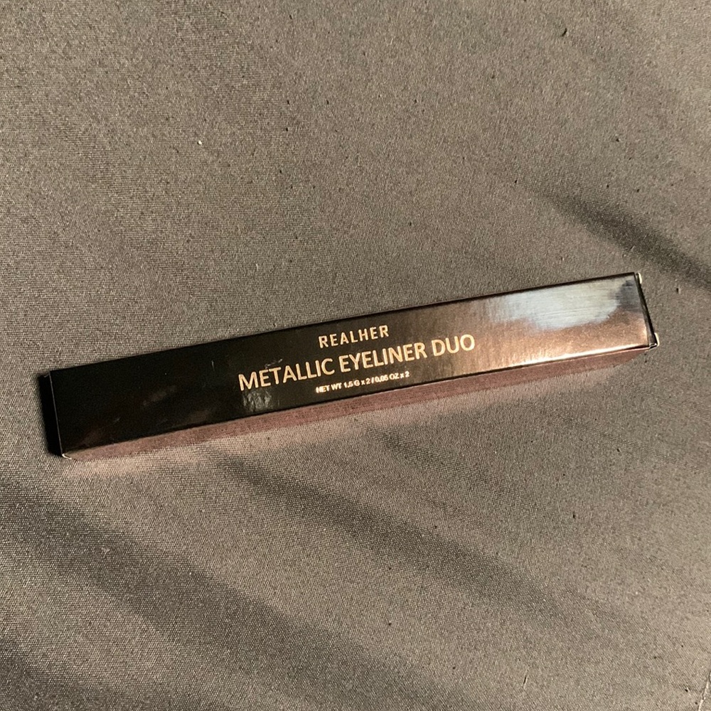 REALHER METALLIC EYELINER DUO Eye Am Creative Eye Am Resilient NIB Blue & Bronze